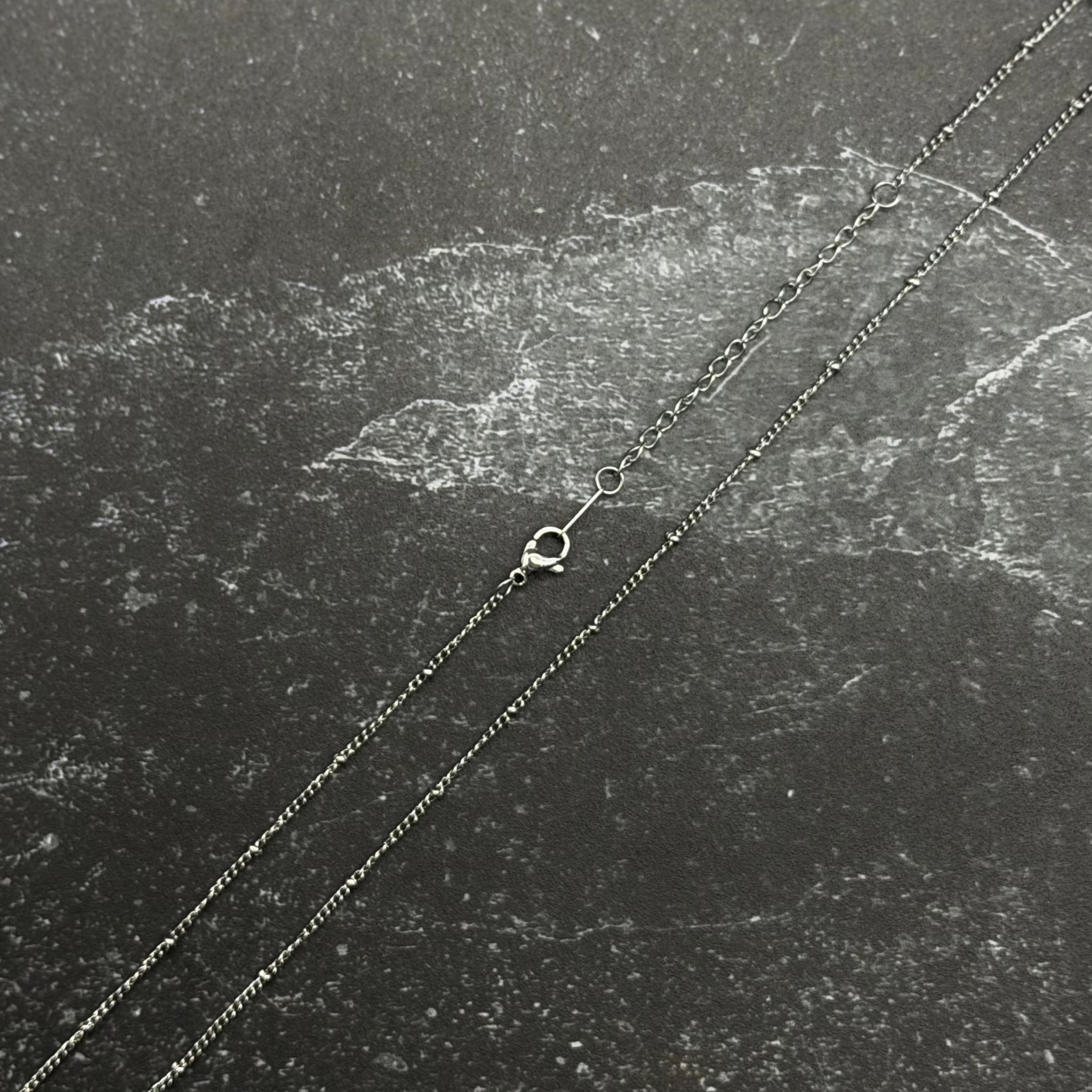 Stainless steel chain with lobster clasp.