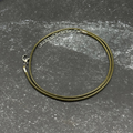Green leather wax cord necklace with chain extender. 